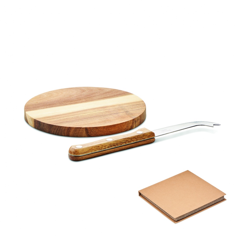 Logo trade business gifts image of: Acacia cheese board set Dresden